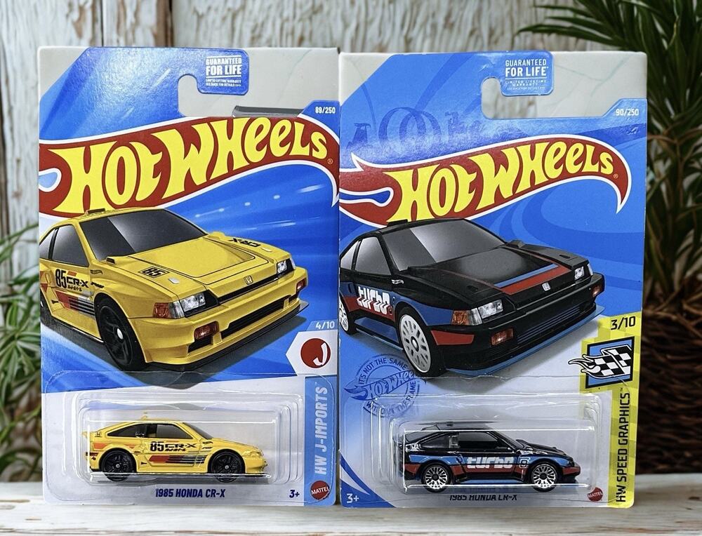 Hot Wheels HONDA LOT of 2 / 1985 CR-X / HW J-Imports / HW Speed Graphics 1:64